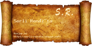 Serli Renáta névjegykártya